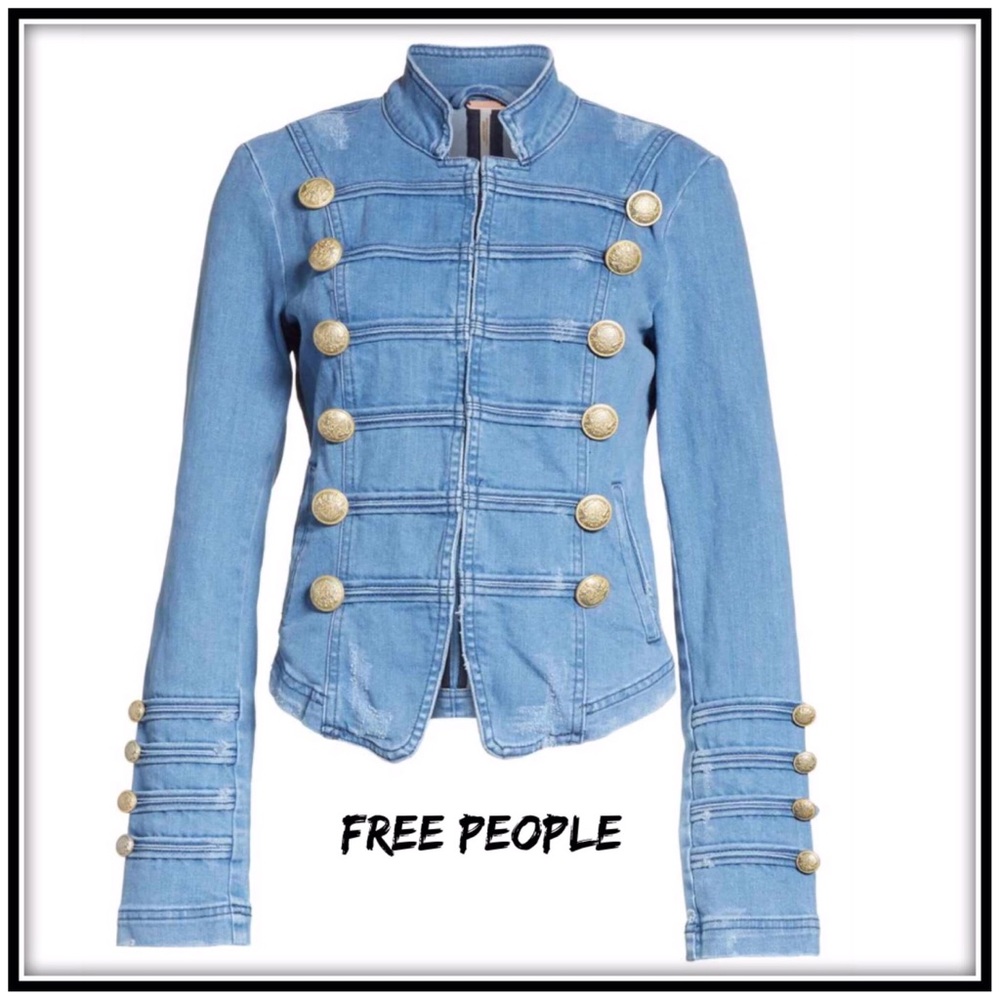 💛 DENIM  Military JACKET